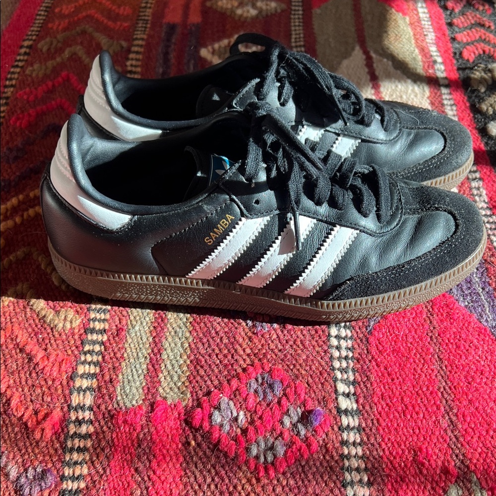 Adidas Samba Black Leather Sneakers